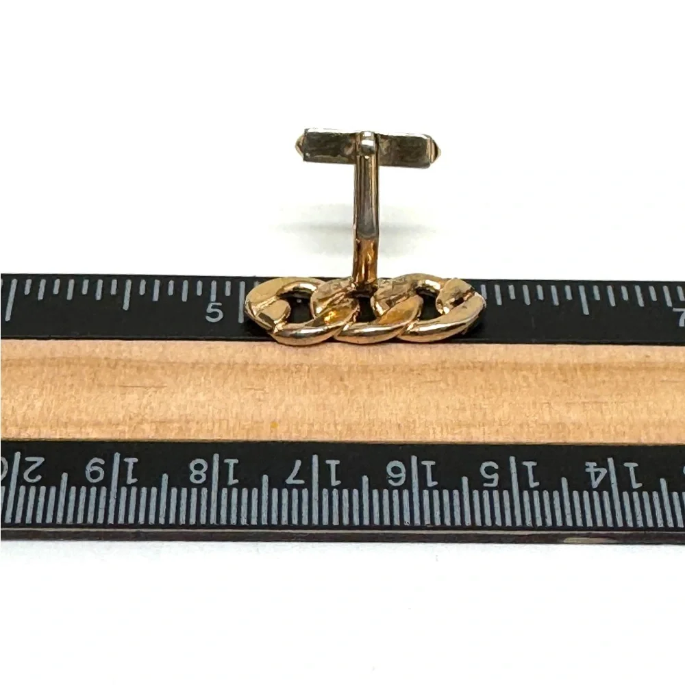 SWANK Vintage Goldtone Curb Chain Link Cufflinks